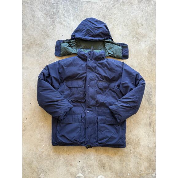 VTG 80s/90s Eddie Bauer Goose Down Ridgeline Gore-Tex Winter Hooded Jacket Large - Picture 1 of 10